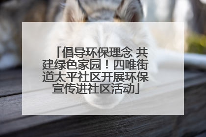 倡导环保理念 共建绿色家园！四唯街道太平社区开展环保宣传进社区活动