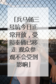 兵马俑三号坑今日正常开放，受损秦俑已移走 观众参观不会受到影响