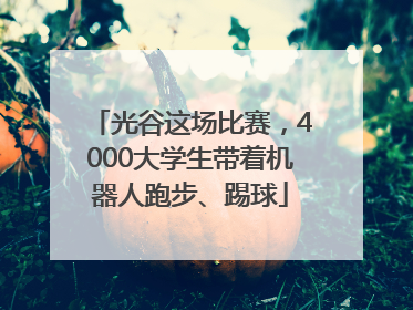 光谷这场比赛，4000大学生带着机器人跑步、踢球