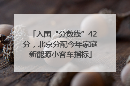 入围“分数线”42分，北京分配今年家庭新能源小客车指标