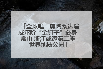 全球唯一奥陶系达瑞威尔阶“金钉子”藏身常山 浙江或添第二座世界地质公园