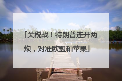 关税战！特朗普连开两炮，对准欧盟和苹果