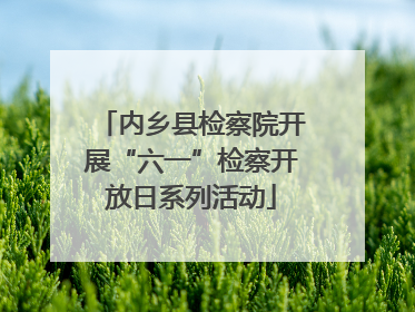 内乡县检察院开展“六一”检察开放日系列活动