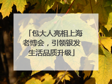 包大人亮相上海老博会，引领银发生活品质升级