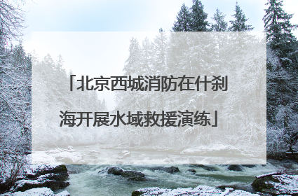 北京西城消防在什刹海开展水域救援演练