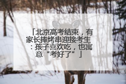 北京高考结束，有家长捧烤串迎接考生：孩子喜欢吃，也寓意“考好了”