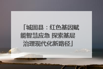 城固县：红色基因赋能智慧应急 探索基层治理现代化新路径