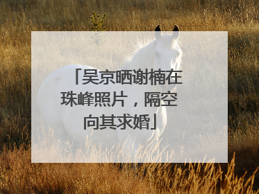 吴京晒谢楠在珠峰照片，隔空向其求婚