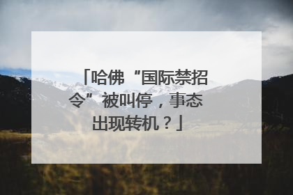 哈佛“国际禁招令”被叫停，事态出现转机？