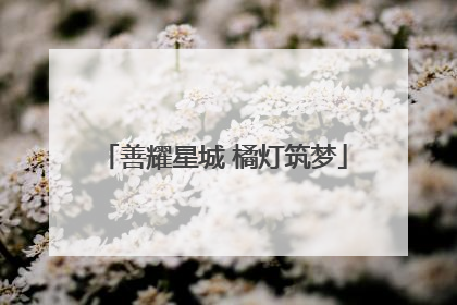 善耀星城 橘灯筑梦