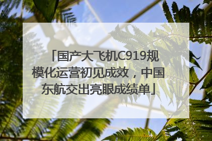 国产大飞机C919规模化运营初见成效，中国东航交出亮眼成绩单