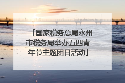 国家税务总局永州市税务局举办五四青年节主题团日活动