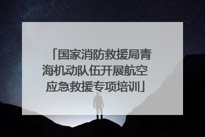 国家消防救援局青海机动队伍开展航空应急救援专项培训