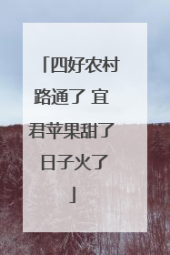 四好农村路通了 宜君苹果甜了 日子火了