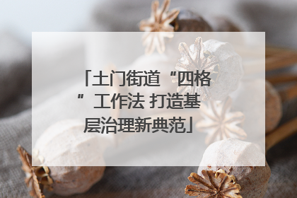 土门街道“四格”工作法 打造基层治理新典范