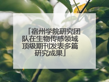 宿州学院研究团队在生物传感领域顶级期刊发表多篇研究成果