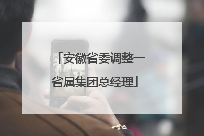安徽省委调整一省属集团总经理