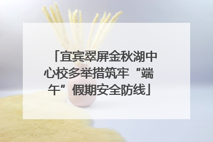 宜宾翠屏金秋湖中心校多举措筑牢“端午”假期安全防线