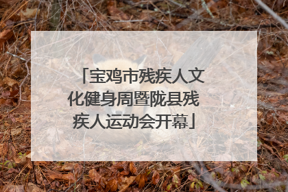 宝鸡市残疾人文化健身周暨陇县残疾人运动会开幕