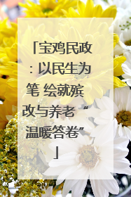 宝鸡民政：以民生为笔 绘就殡改与养老“温暖答卷”