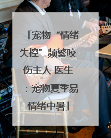 宠物“情绪失控”频繁咬伤主人 医生：宠物夏季易情绪中暑