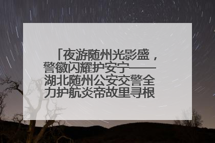 夜游随州光影盛，警徽闪耀护安宁——湖北随州公安交警全力护航炎帝故里寻根节夜游活动侧记