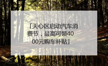 天心区启动汽车消费节，最高可领4000元购车补贴