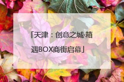 天津：创意之城·箱遇BOX商街启幕
