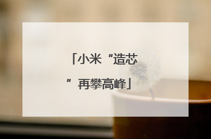 小米“造芯”再攀高峰