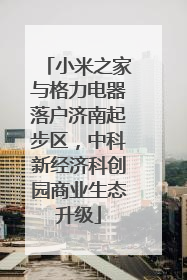 小米之家与格力电器落户济南起步区，中科新经济科创园商业生态升级
