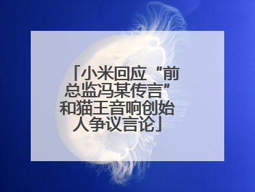 小米回应“前总监冯某传言”和猫王音响创始人争议言论