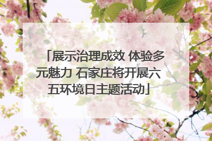 展示治理成效 体验多元魅力 石家庄将开展六五环境日主题活动