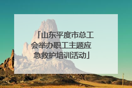 山东平度市总工会举办职工主题应急救护培训活动
