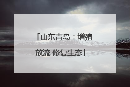 山东青岛：增殖放流 修复生态