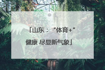 山东：“体育+”健康 尽显新气象
