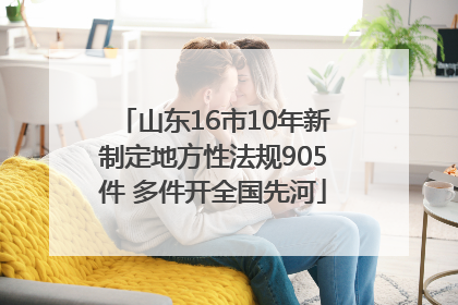 山东16市10年新制定地方性法规905件 多件开全国先河