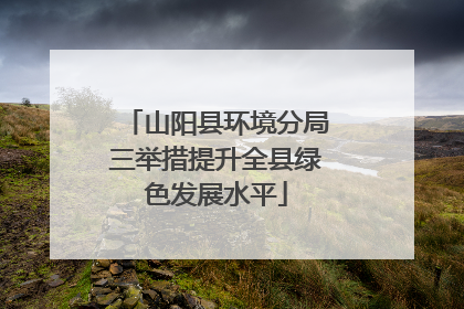 山阳县环境分局三举措提升全县绿色发展水平