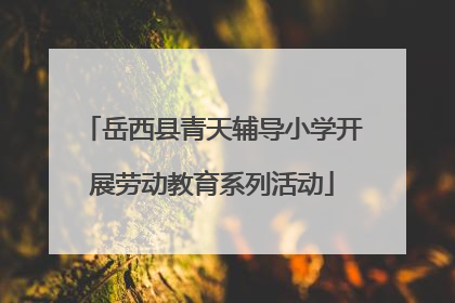 岳西县青天辅导小学开展劳动教育系列活动