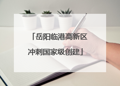 岳阳临港高新区冲刺国家级创建