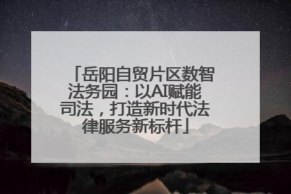 岳阳自贸片区数智法务园：以AI赋能司法，打造新时代法律服务新标杆