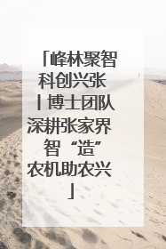 峰林聚智 科创兴张丨博士团队深耕张家界 智“造”农机助农兴