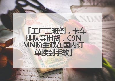 工厂三班倒，卡车排队等出货，C9NMN盼生派在国内订单接到手软