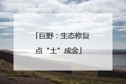 巨野：生态修复点“土”成金