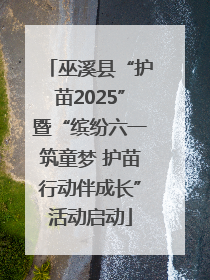 巫溪县“护苗2025”暨“缤纷六一筑童梦 护苗行动伴成长”活动启动