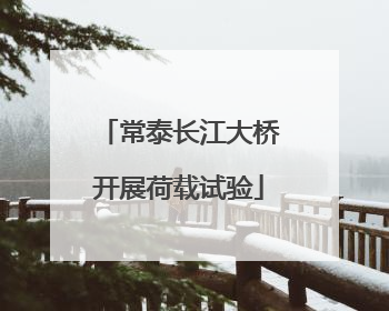 常泰长江大桥开展荷载试验