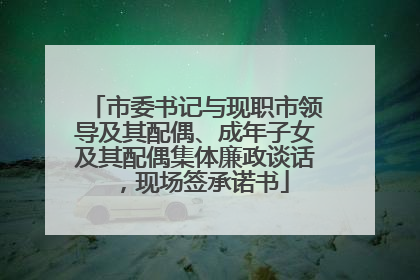市委书记与现职市领导及其配偶、成年子女及其配偶集体廉政谈话，现场签承诺书