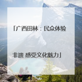 广西田林：民众体验非遗 感受文化魅力