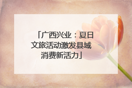 广西兴业：夏日文旅活动激发县域消费新活力