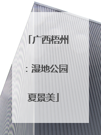 广西梧州：湿地公园夏景美