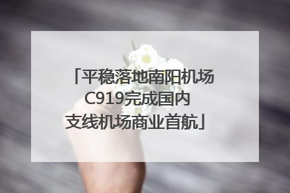 平稳落地南阳机场 C919完成国内支线机场商业首航